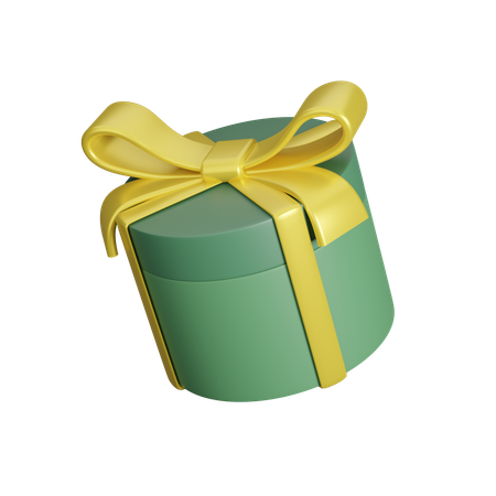 Cylinder Gift Box  3D Icon
