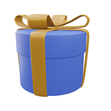 Cylinder Gift Box  3D Icon