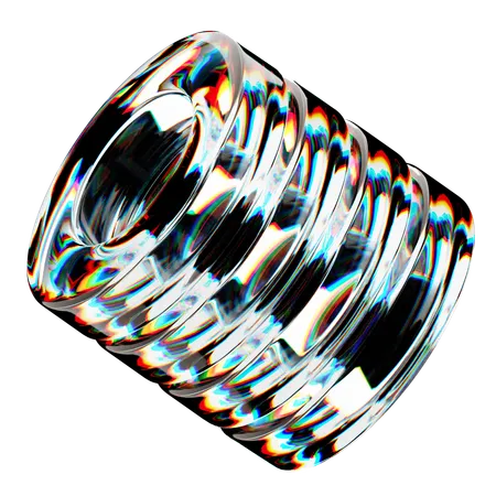 Cylinder Glass  3D Icon