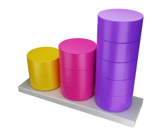 Cylinder Graph  3D Illustration