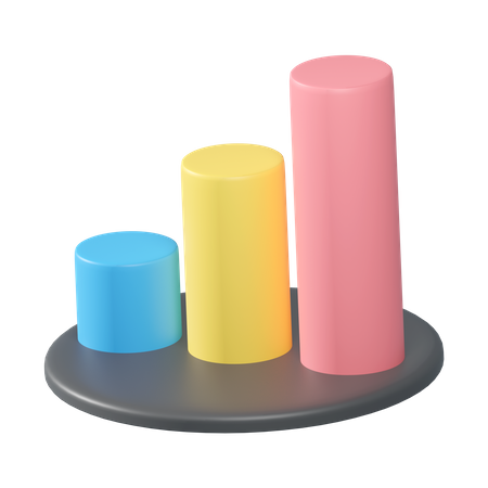 Cylinder Graph  3D Illustration