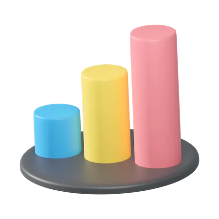 Cylinder Graph  3D Illustration