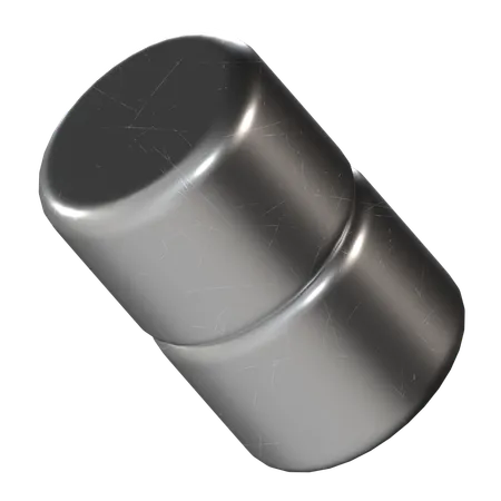 Cylinder Metal  3D Icon