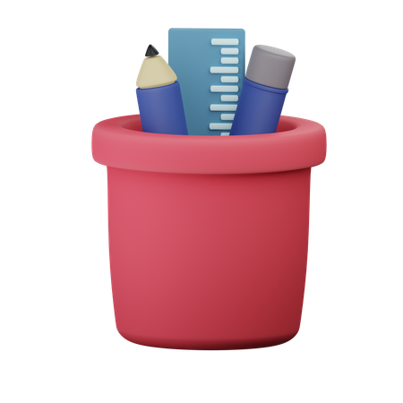 Cylinder Pencil Case  3D Icon