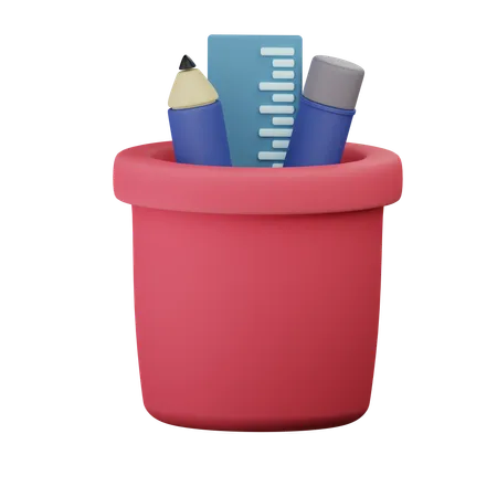 Cylinder Pencil Case  3D Icon