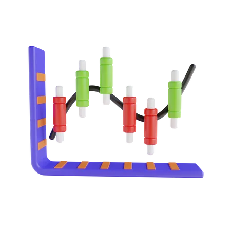 Cylinder Plot Chart  3D Icon
