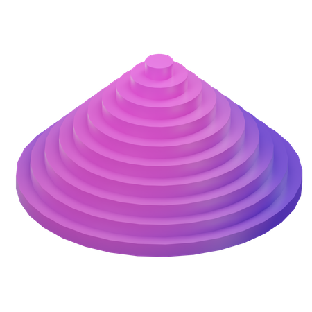 Cylinder pyramid  3D Icon