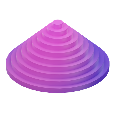 Cylinder pyramid 3D Icon