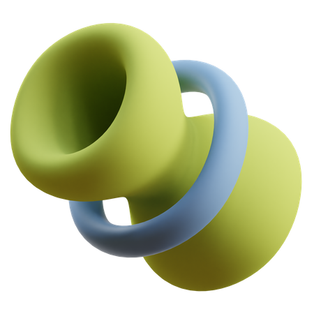 Cylinder Ring Abstract Shape  3D Icon