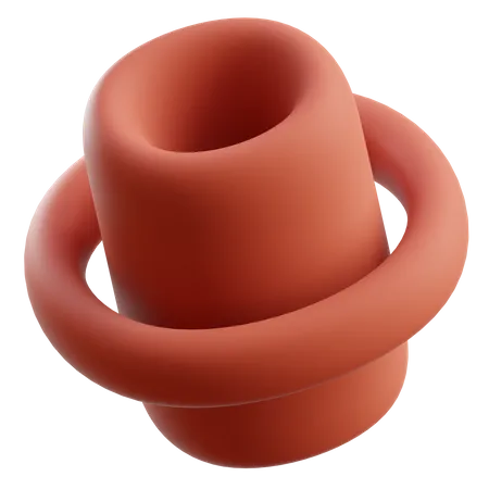 Cylinder Ring Abstract Shape  3D Icon