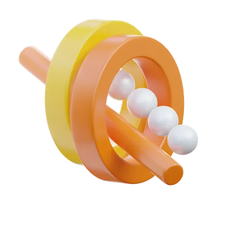 3 D Abstract Cylinder Ring Pipe 3D Icon