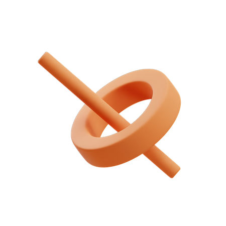 Cylinder Ring Pipe  3D Icon