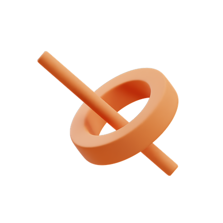 Cylinder Ring Pipe  3D Icon