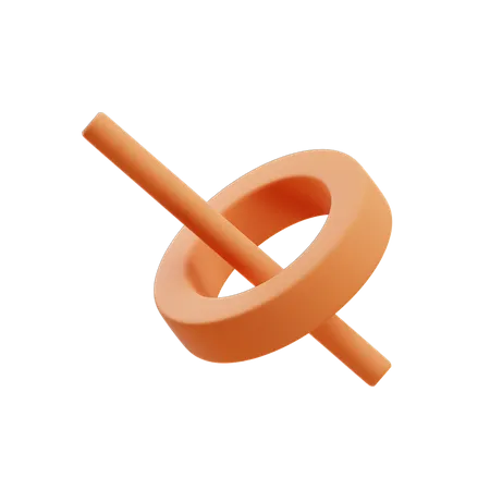 Cylinder Ring Pipe  3D Icon