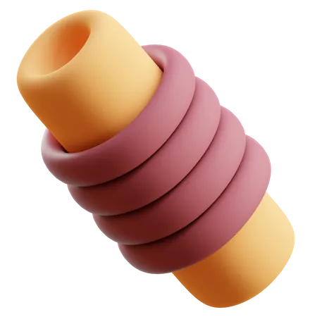 Cylinder Rings Abstract Shape  3D Icon