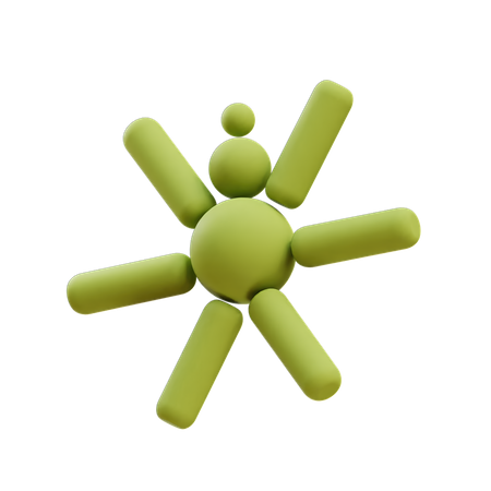 Cylinder Sphere Fan  3D Icon