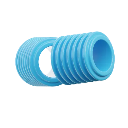 3 D Abstract Cylinder Spring 3D Icon