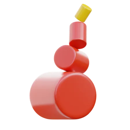 3 D Abstract Cylinder Stack 3D Icon