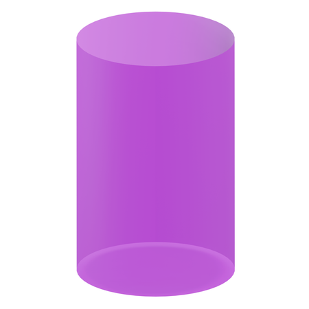 Cylinder Transparent Shape  3D Icon