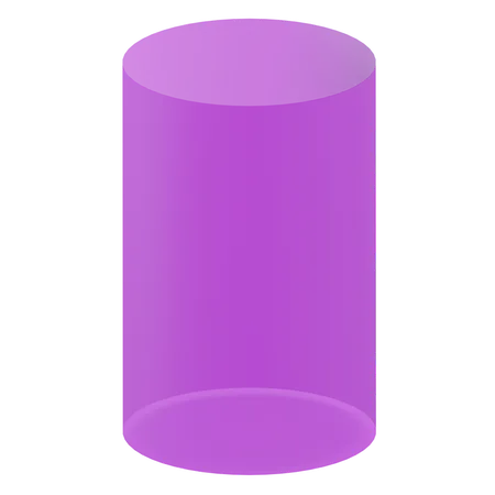 Cylinder Transparent Shape  3D Icon