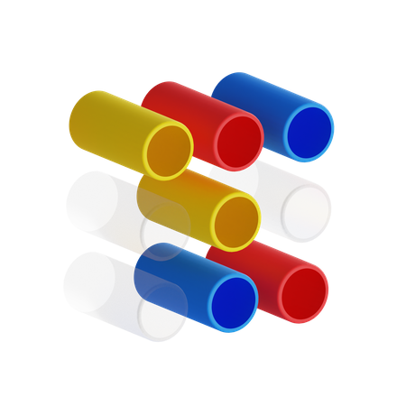 Cylinders  3D Icon