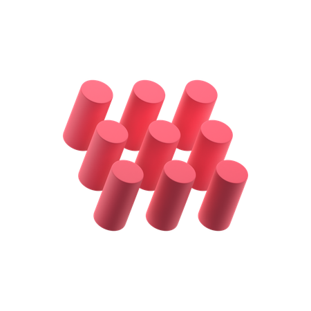 Cylinders  3D Icon