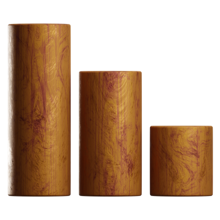 Cylinders Shape  3D Icon