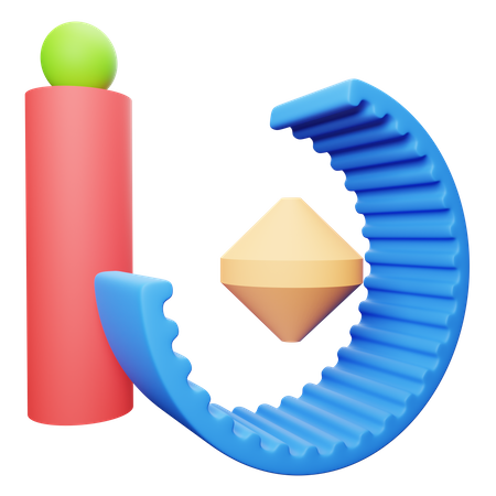 Forme abstraite de cylindre et de sphère  3D Illustration