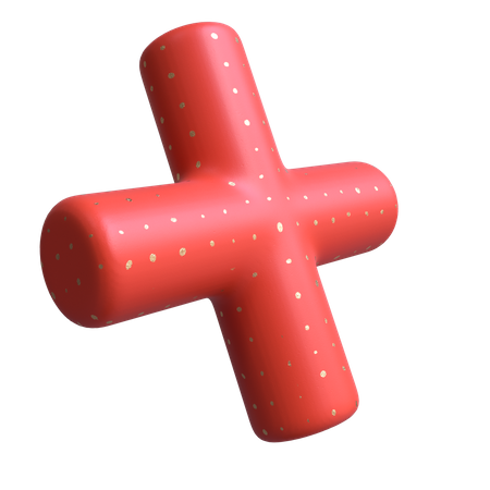 Cylindrical Cross  3D Illustration