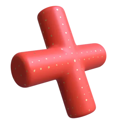 Cylindrical Cross  3D Illustration