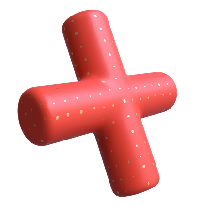 Cylindrical Cross 3D Illustration