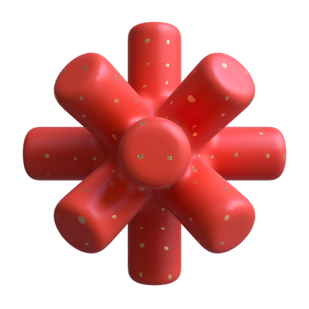 Cylindrical Star  3D Icon