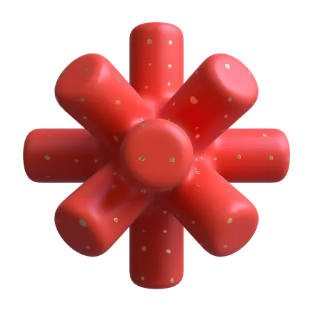 Cylindrical Star  3D Illustration