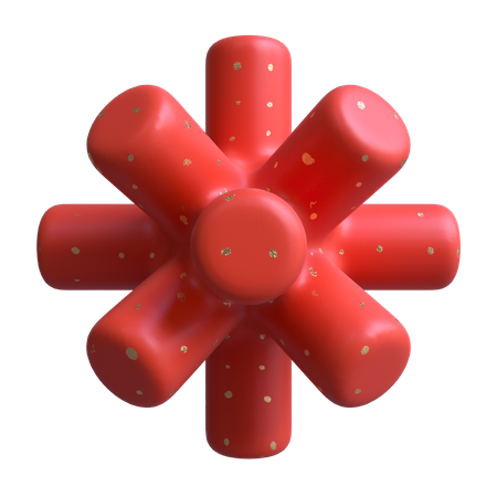 Cylindrical Star 3D Illustration