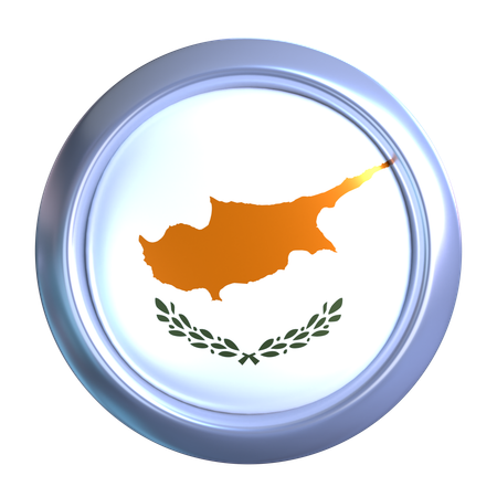 Cyprus Flag Emblem  3D Icon