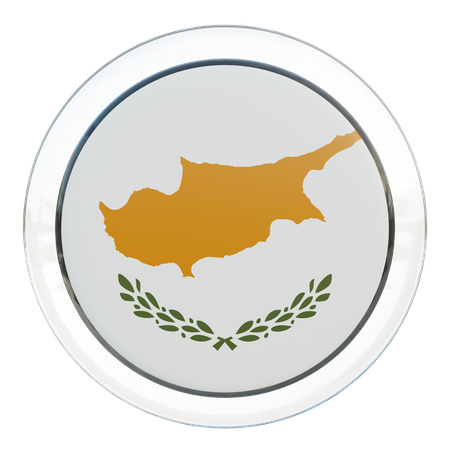 Cyprus Flag Glass  3D Icon