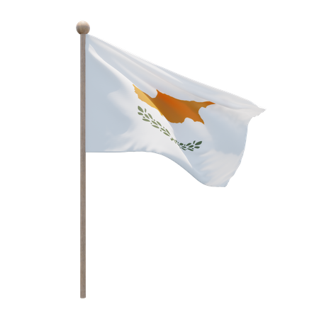 Cyprus Flagpole  3D Icon