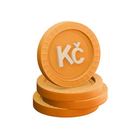 Czech koruna  3D Icon