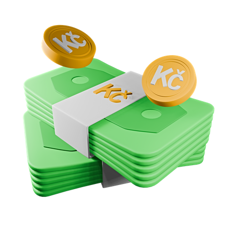 Czech koruna  3D Icon