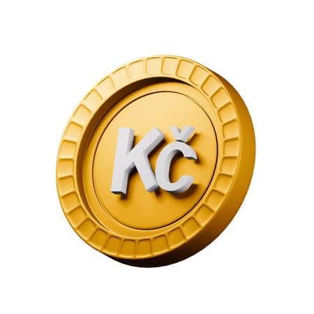 Czech koruna  3D Icon