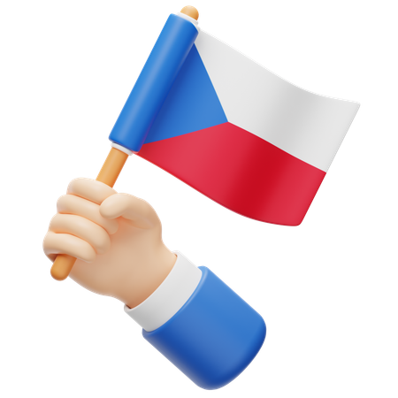 Czech Republic Flag  3D Icon