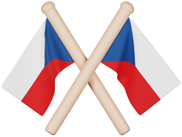 Czech Republic Flag  3D Icon