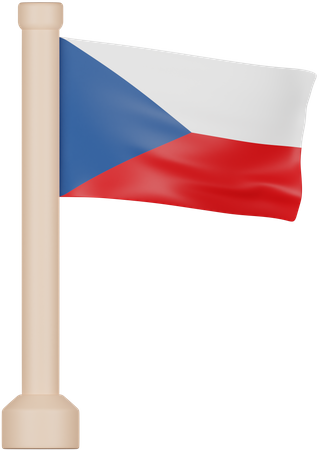 Czech Republic Flag  3D Icon