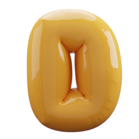 Alfabeto D  3D Icon