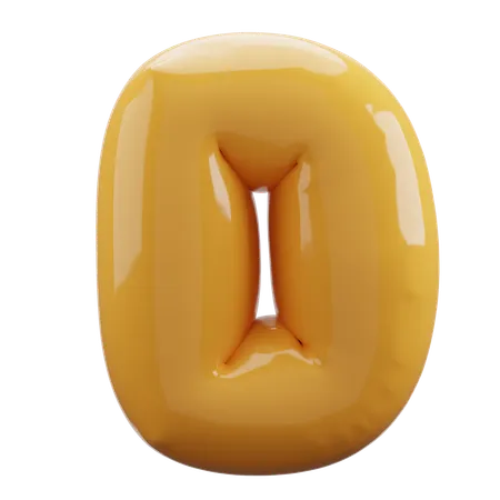 Alfabeto D  3D Icon