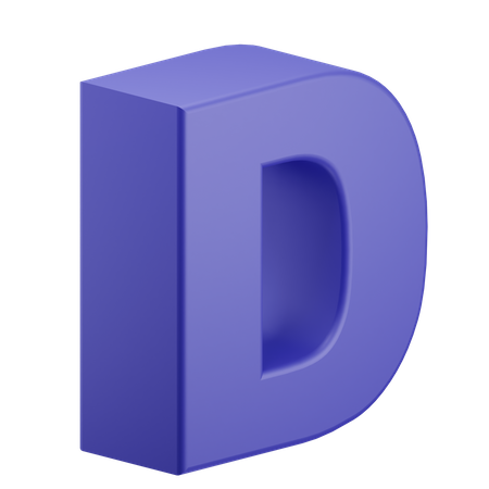 D alfabeto  3D Illustration