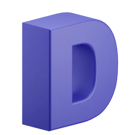 Alfabeto d  3D Illustration