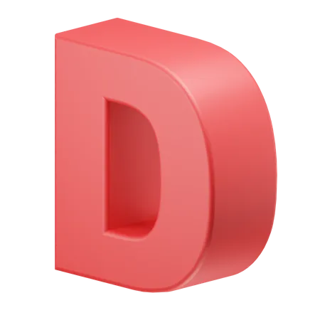 D alfabeto  3D Icon