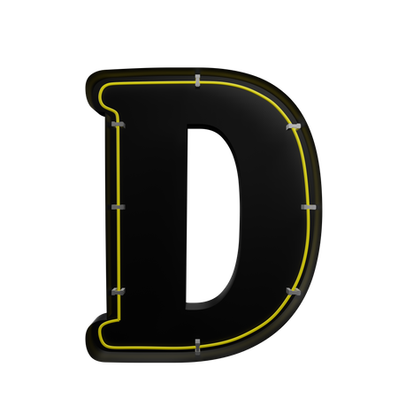 D alfabeto  3D Icon
