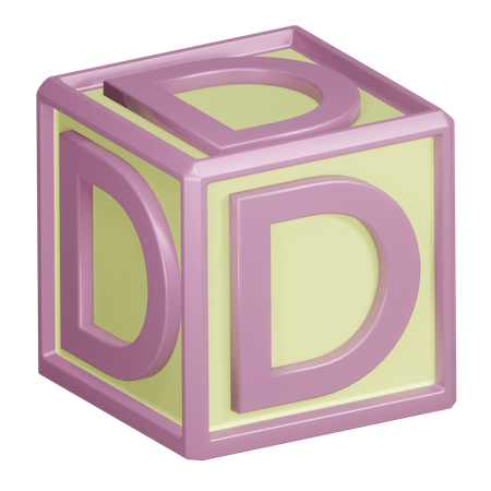 Letra del alfabeto d  3D Icon